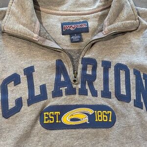 Clarion University 1/4 zip up collared JanSport sweatshirt